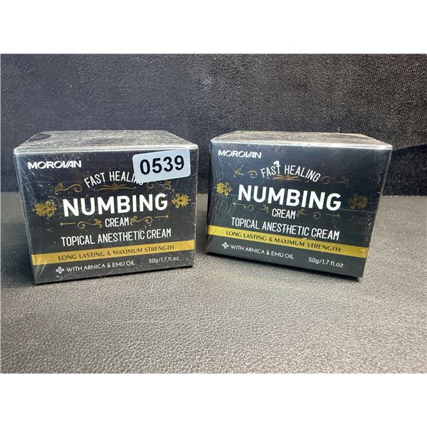 2 50G Bottles of Fast healing Numbing Cream/Topical anesthetic for Pain, Tattoos, Sunburn etc - New