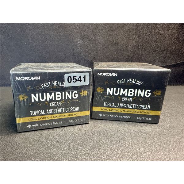 2 50G Bottles of Fast healing Numbing Cream/Topical anesthetic for Pain, Tattoos, Sunburn etc - New