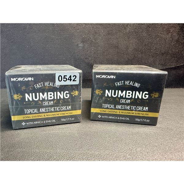 2 50G Bottles of Fast healing Numbing Cream/Topical anesthetic for Pain, Tattoos, Sunburn etc - New