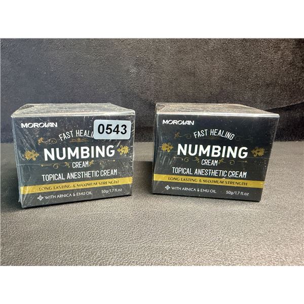 2 50G Bottles of Fast healing Numbing Cream/Topical anesthetic for Pain, Tattoos, Sunburn etc - New