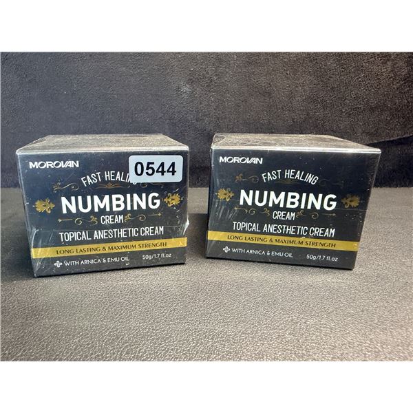 2 50G Bottles of Fast healing Numbing Cream/Topical anesthetic for Pain, Tattoos, Sunburn etc - New