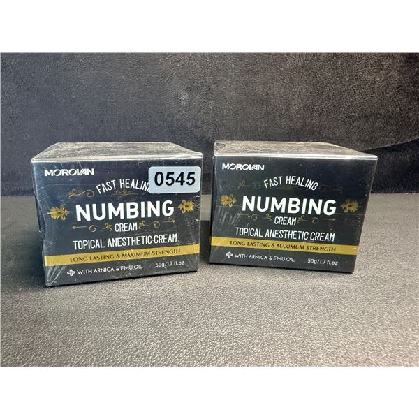 2 50G Bottles of Fast healing Numbing Cream/Topical anesthetic for Pain, Tattoos, Sunburn etc - New