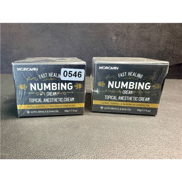 2 50G Bottles of Fast healing Numbing Cream/Topical anesthetic for Pain, Tattoos, Sunburn etc - New