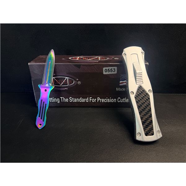 Microtech OTF (Out The Front) Knife with 1 Touch In and Out Includes Mini Knife and Carry Case - New