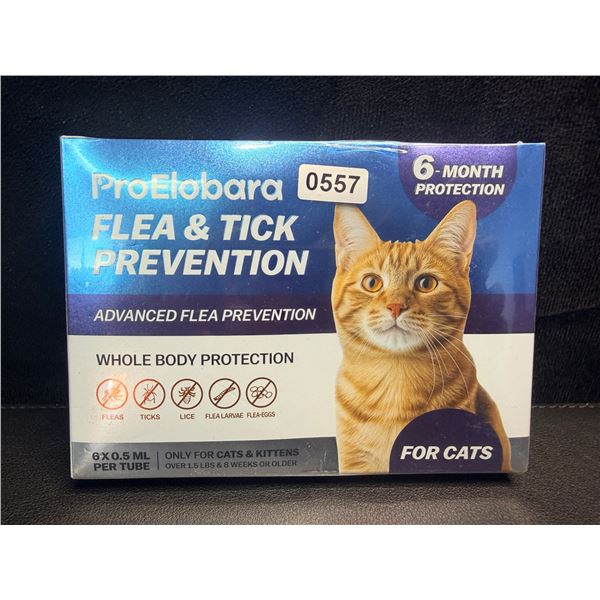 ProElobara 6-Month Supply Flea & Tick Prevention for Cats (6 x 0.5ml Tubes) New Sealed