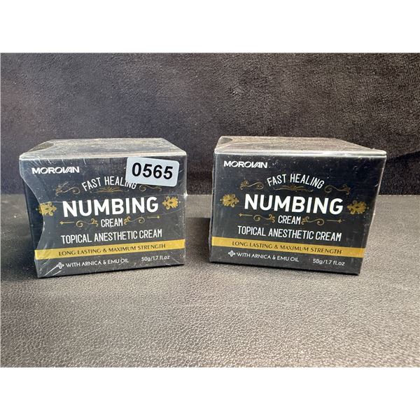 2 50G Bottles of Fast healing Numbing Cream/Topical anesthetic for Pain, Tattoos, Sunburn etc - New