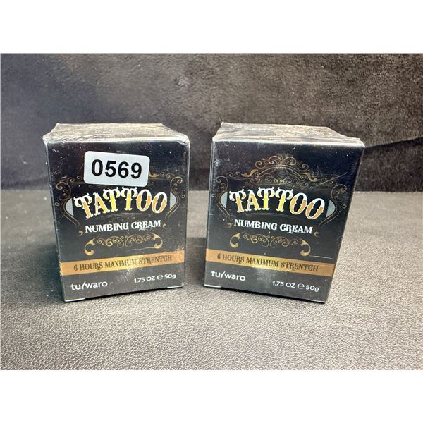2 50G Bottles of Fast healing Numbing Cream/Topical anesthetic for Pain, Tattoos, Sunburn etc - New