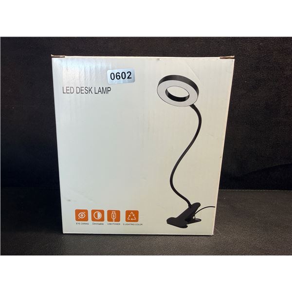 USB Powered Clip on Dimmable LED Desk Lamp - New