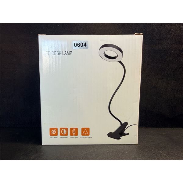 USB Powered Clip on Dimmable LED Desk Lamp - New