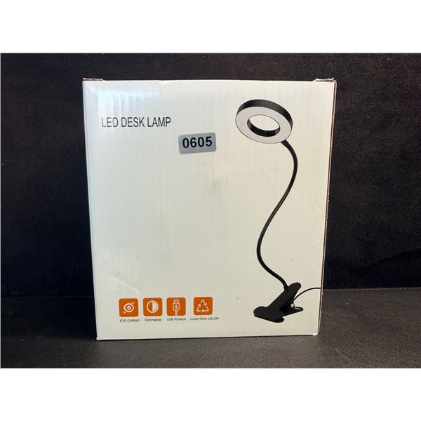 USB Powered Clip on Dimmable LED Desk Lamp - New