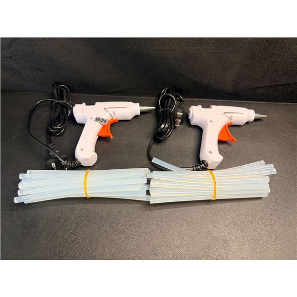 2 Mini Hot Glue Guns (20W); White Glue Guns with Glue Sticks - Multi-Purpose; Great for DIY/Crafts