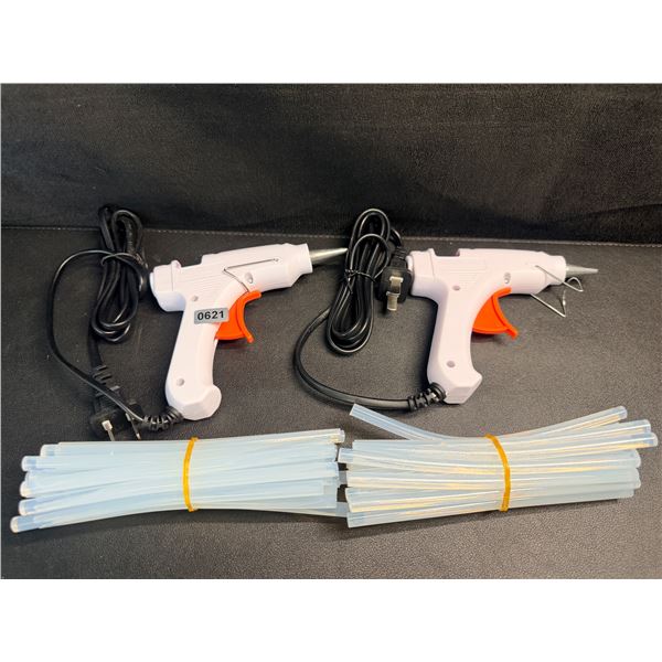 2 Mini Hot Glue Guns (20W); White Glue Guns with Glue Sticks - Multi-Purpose; Great for DIY/Crafts