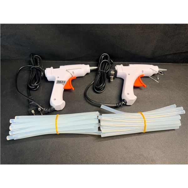 2 Mini Hot Glue Guns (20W); White Glue Guns with Glue Sticks - Multi-Purpose; Great for DIY/Crafts