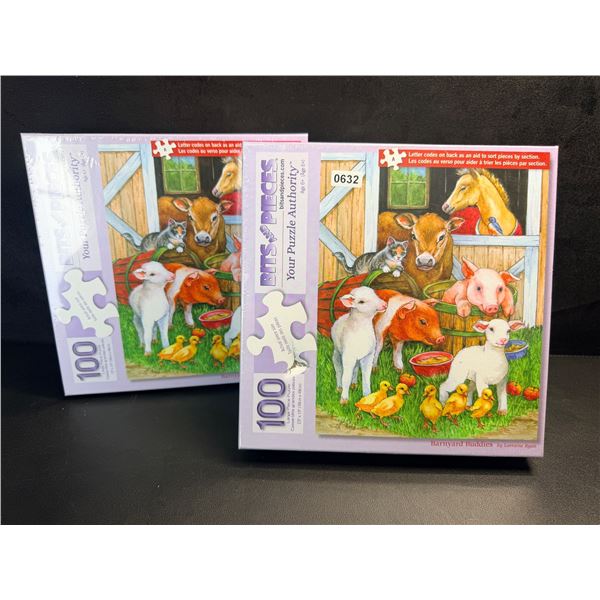 2 Bits and Pieces 100PC Banyard Buddies Puzzles (2 SEALED PUZZLES!) - New