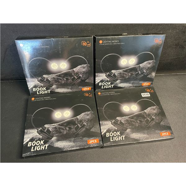 4 Boxes (2pcs Each) LED Clamp-On Lights w/ 9 Lighting Modes/3 Brightness Levels - New