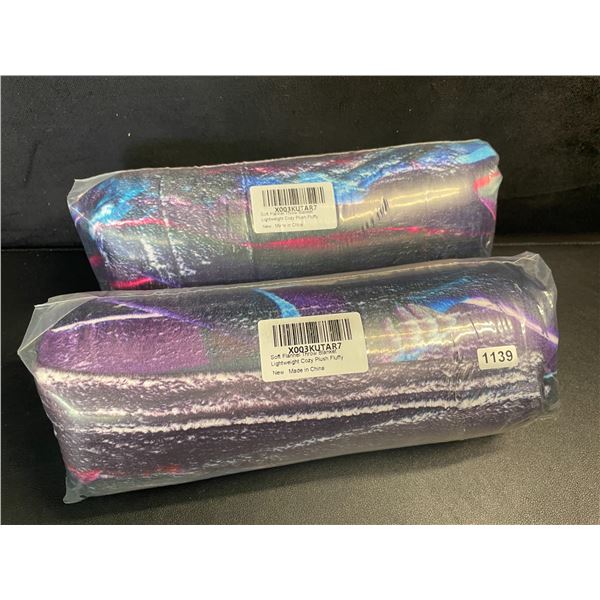 Lot of 2 Fortnite Soft Plush Throw Blankets (50" x 60" Size) Lightweight/Cozy Blankets - New Sealed