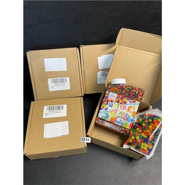 4 Boxes of Mixed Rainbow Color Water Beads/Jelly Balls (50,000pcs Each) - New
