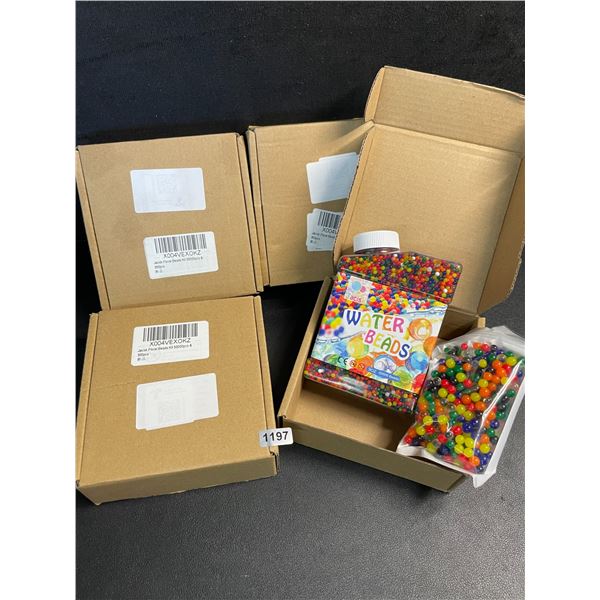 4 Boxes of Mixed Rainbow Color Water Beads/Jelly Balls (50,000pcs Each) - New