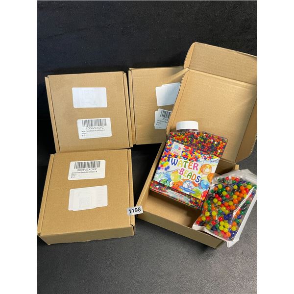 4 Boxes of Mixed Rainbow Color Water Beads/Jelly Balls (50,000pcs Each) - New