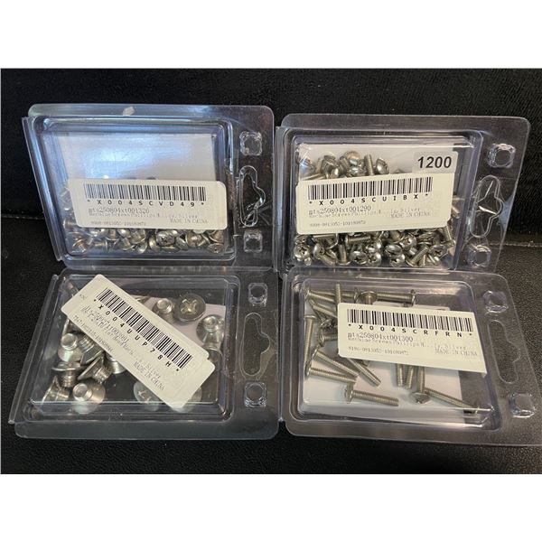 4 Packs of Assorted Screws/Machine Screws - Brand New!