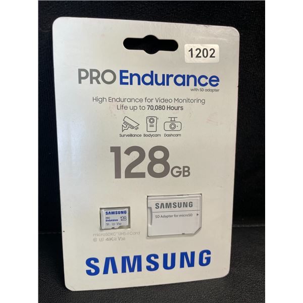 Samsung Pro Endurance 128GB MicroSD Memory Card with SD Adapter - Brand New!