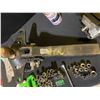 Image 2 : Trailer hitch and assorted tools including socket set and measuring tape, bench vice and more