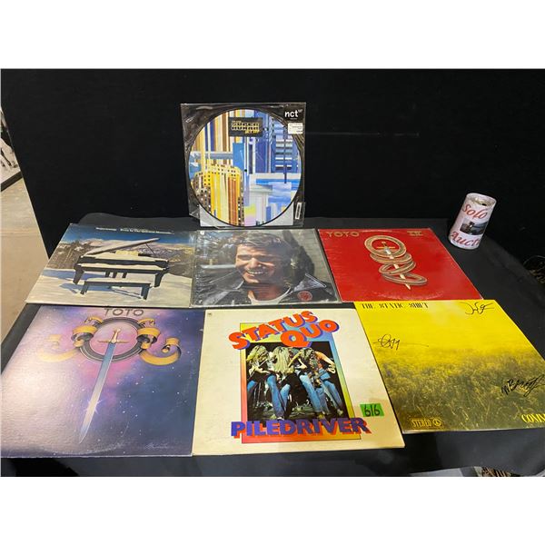 Lot of 7 Record LP albums rock genre