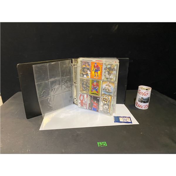 Book of hockey trading cards