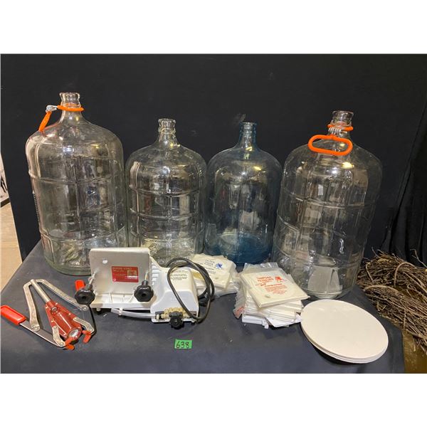 Lot of wine making equipment