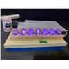 Image 1 : 7 piece lighted acrylic lamp featuring space scenes inside with colour change lighting
