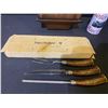 Image 2 : Wall clock and knife carving set by Crown Sheffield