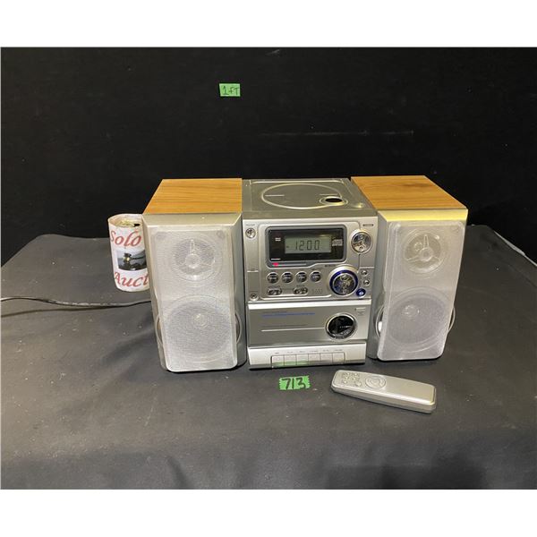 Megasonic stereo set with remote control