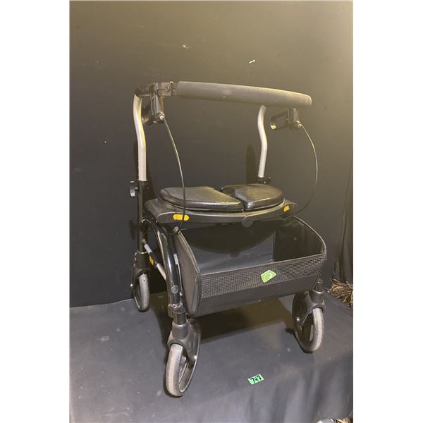 Walker with seat