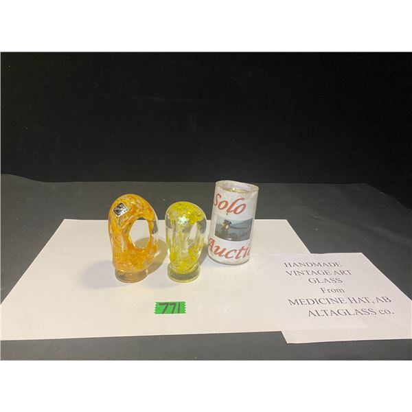 Handmade Vintage art glass from Medicine Hat, AB