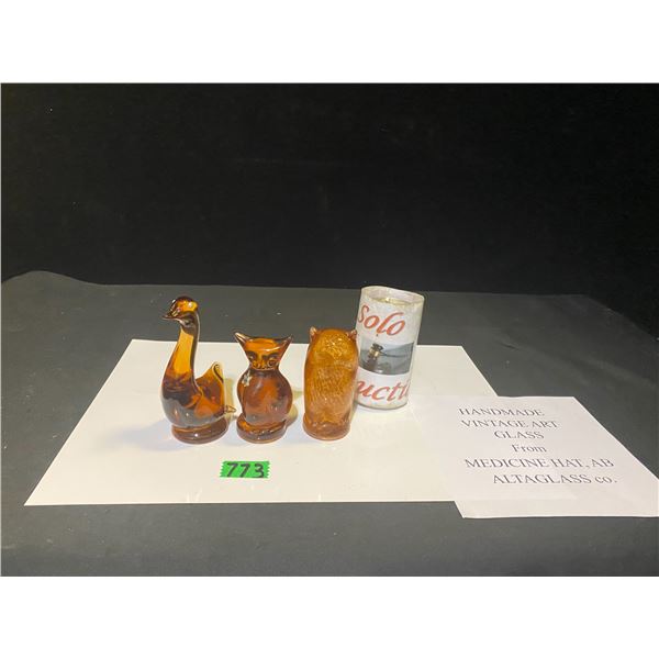 Handmade Vintage art glass from Medicine Hat, AB