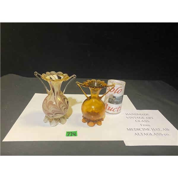 Handmade Vintage art glass from Medicine Hat, AB