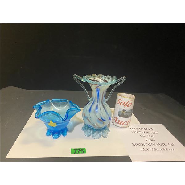 Handmade Vintage art glass from Medicine Hat, AB