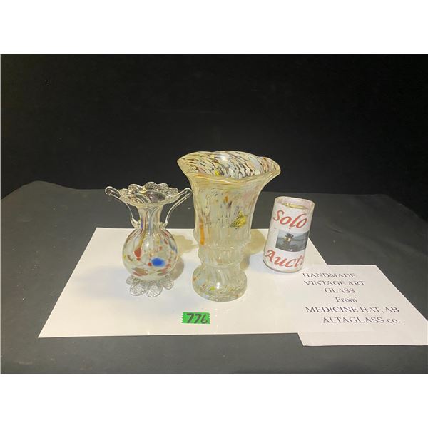 Handmade Vintage art glass from Medicine Hat, AB