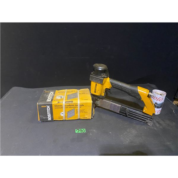 Bostitch brand staple gun with box of staples
