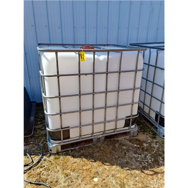 White Poly Caged Tall Tote Tank - 48"x40"x45"