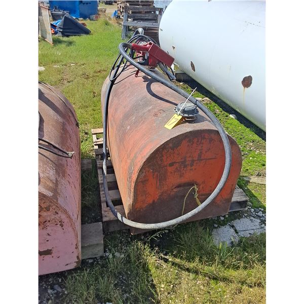 100 Gallon John Wood Gas Slip Tank, 12 volt Electric Pump, Fill-Rite 15GPM