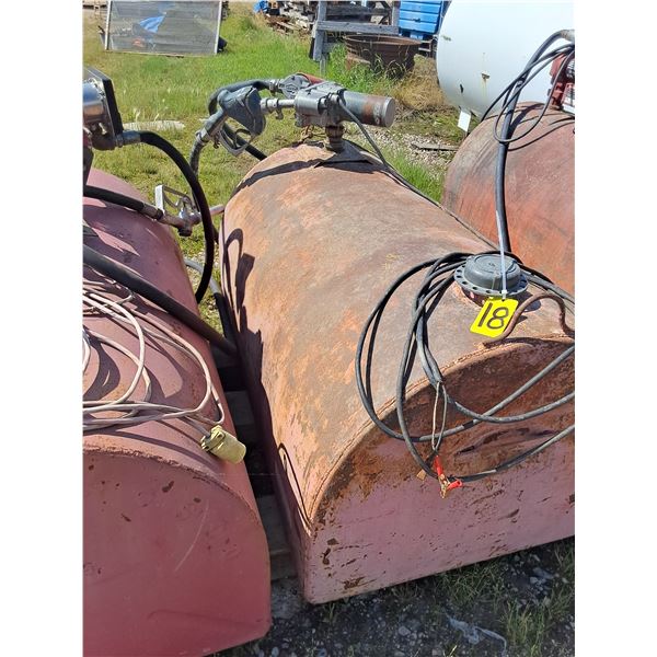 100 Gallon Westeel Gas Slip Tank, 12 Volt Electric Pump