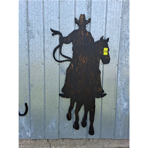 Horse & Rider Wooden Outdoor Deco Cut Out