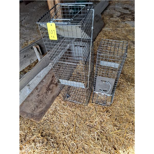 (2) Live Animal Traps
