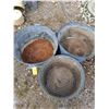 Image 2 : (3) Round Galvanized Tubs- As Is
