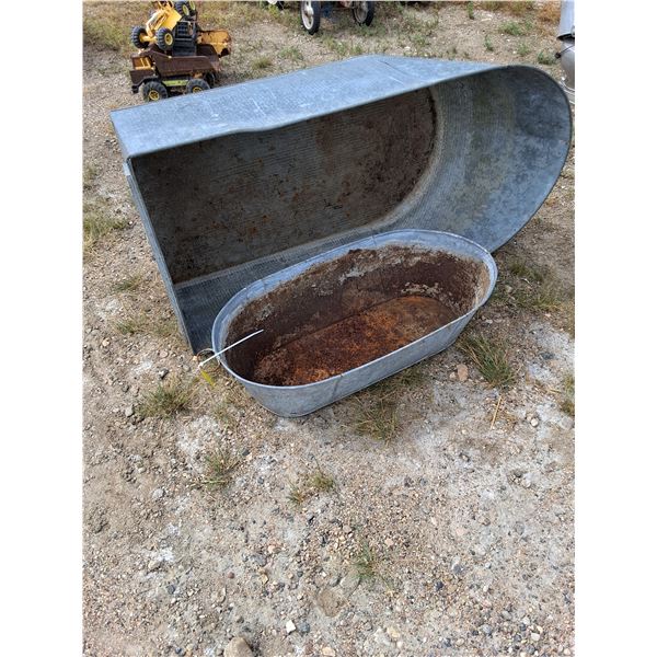 (2) Sizes Galvanized Bath Tubs-As Is