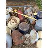 Image 1 : Misc. Containers, Kettles, Chicken Waterer, Watering Can, Plant Stand