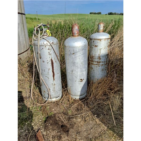 (3) 100 Lb. Propane Tanks - Out Dated - As Is