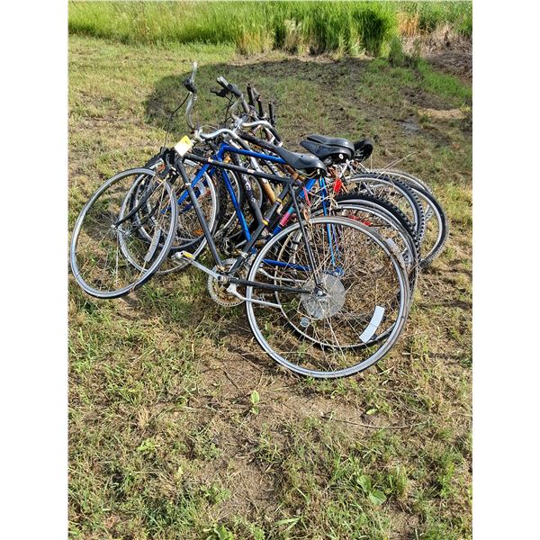 (6) Large 2-Wheeled Bikes for Parts - As Is