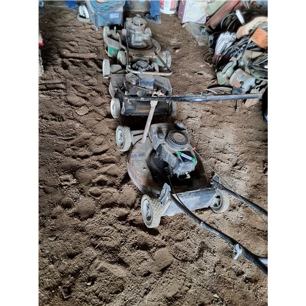 (3) Push Lawn Mowers - As Is